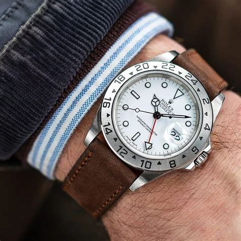 rolex 16570 grey strap|rolex explorer ii 16570 price.